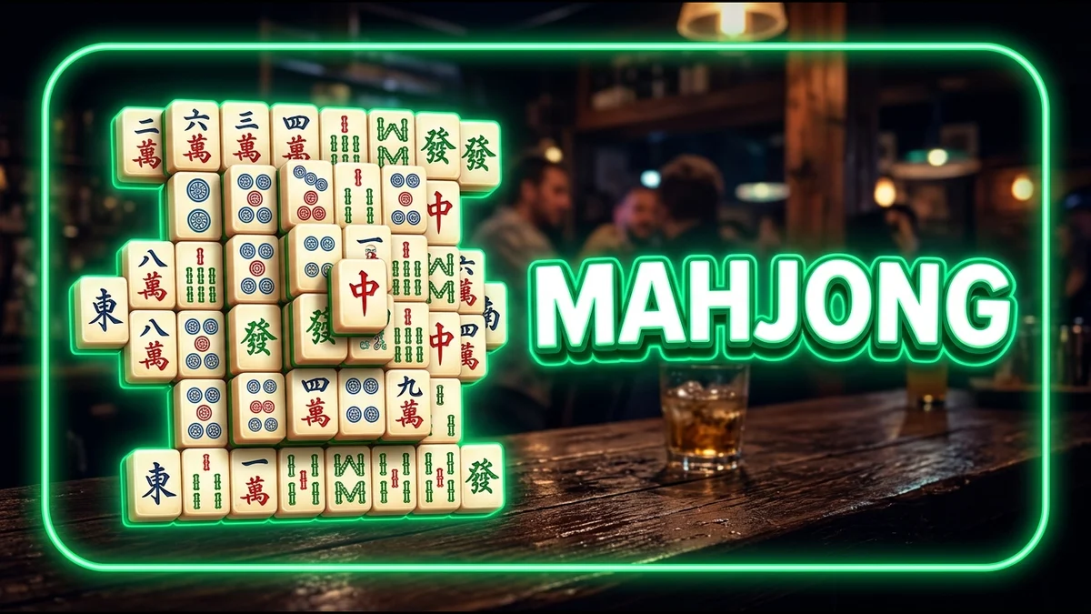 Peças de mahjong empilhadas