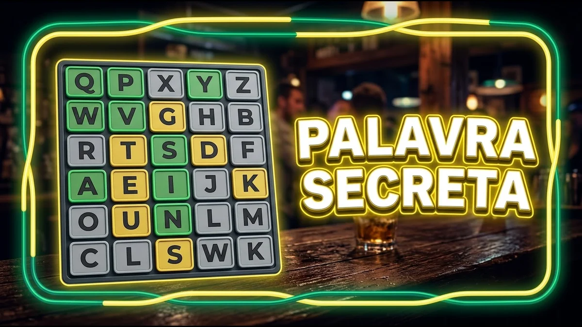 Grade da Palavra Secreta com letras coloridas