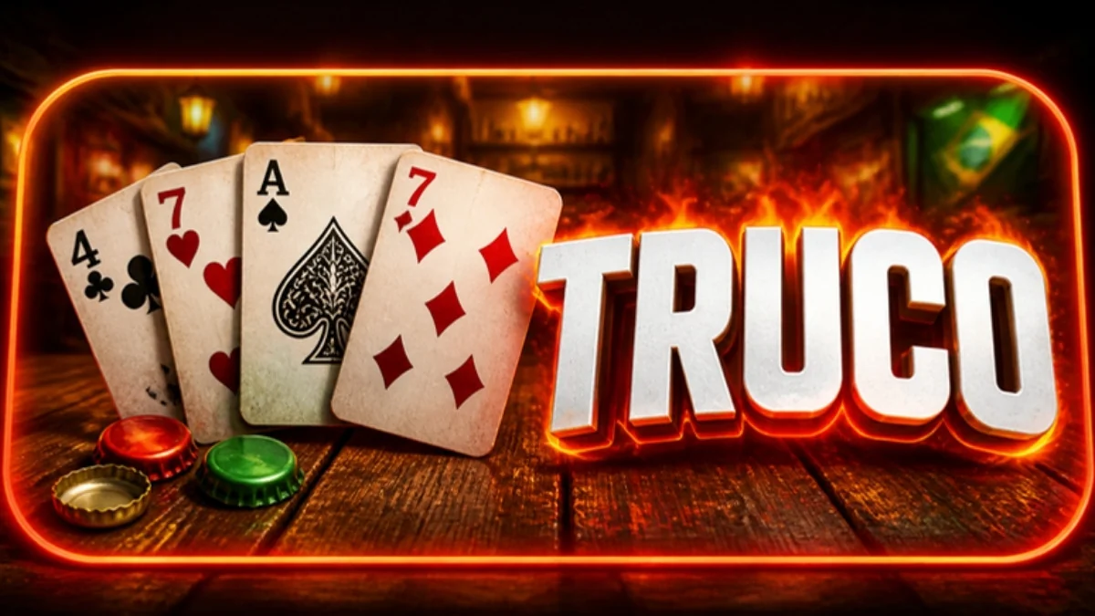 Mesa de truco com cartas